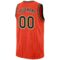 Custom Orange Black Pinstripe Black-Old Gold Authentic Basketball Jersey