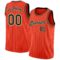 Custom Orange Black Pinstripe Black-Old Gold Authentic Basketball Jersey