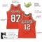 Custom Orange White-Green Authentic Throwback Basketball Jersey