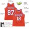 Custom Orange White-Purple Authentic Throwback Basketball Jersey
