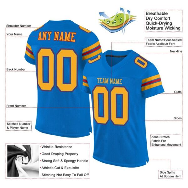 panther_blue_0001-1 Custom Panther Blue Gold-Red Mesh Authentic Football Jersey