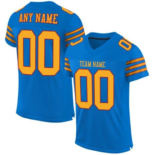 panther_blue_0006 Custom Panther Blue Gold-Red Mesh Authentic Football Jersey