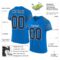 Custom Panther Blue Navy-White Mesh Authentic Football Jersey