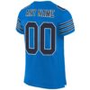 Custom Panther Blue Navy-White Mesh Authentic Football Jersey