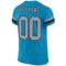 Custom Panther Blue Light Gray-Black Mesh Authentic Football Jersey