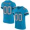Custom Panther Blue Light Gray-Black Mesh Authentic Football Jersey