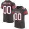 pewter_0001 Custom Pewter White-Red Mesh Authentic Football Jersey