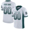 Custom White Midnight Green-Black Drift Fashion Football Jersey