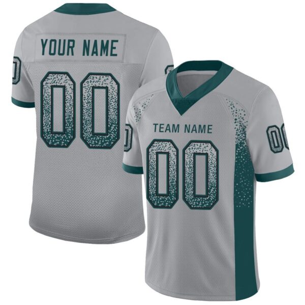 philadelphia_0055 Custom Light Gray Midnight Green-Black Drift Fashion Football Jersey