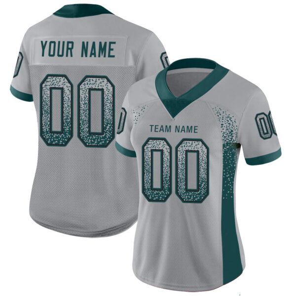 philadelphia_0056 Custom Light Gray Midnight Green-Black Drift Fashion Football Jersey