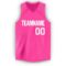 Custom Pink White V-Neck Basketball Jersey