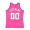 Custom Pink White-Purple Authentic Throwback Basketball Jersey