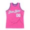 Custom Pink White-Purple Authentic Throwback Basketball Jersey