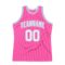 Custom Pink White-Light Blue Authentic Throwback Basketball Jersey