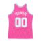 Custom Pink White-Light Blue Authentic Throwback Basketball Jersey