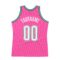 Custom Pink White-Kelly Green Authentic Throwback Basketball Jersey