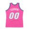 Custom Pink White-Royal Authentic Throwback Basketball Jersey