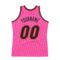 Custom Pink Black-Orange Authentic Throwback Basketball Jersey