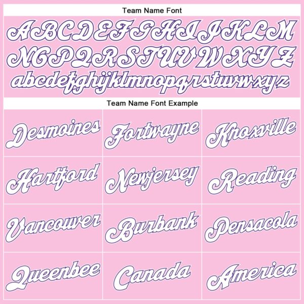 Custom Light Pink White-Purple Authentic Throwback Basketball Jersey