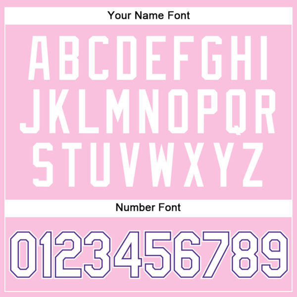 Custom Light Pink White-Purple Authentic Throwback Basketball Jersey