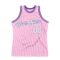 Custom Light Pink White-Purple Authentic Throwback Basketball Jersey