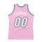 Custom Light Pink White-Light Blue Authentic Throwback Basketball Jersey