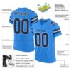 Custom Powder Blue Navy-White Mesh Authentic Football Jersey
