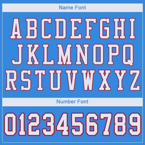 Custom Powder Blue White-Red Mesh Authentic Football Jersey