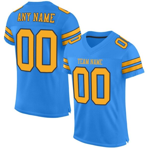 powder_blue_0008 Custom Powder Blue Gold-Navy Mesh Authentic Football Jersey