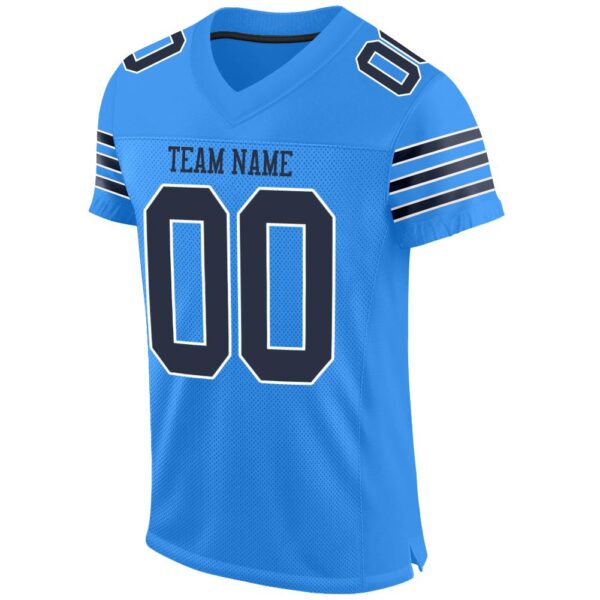 powder_blue_0011-2 Custom Powder Blue Navy-White Mesh Authentic Football Jersey