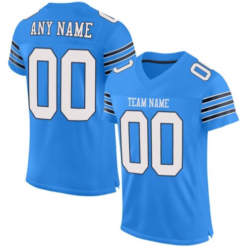 powder_blue_0012 Custom Powder Blue White-Navy Mesh Authentic Football Jersey