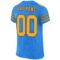 Custom Powder Blue Gold-Navy Mesh Authentic Football Jersey