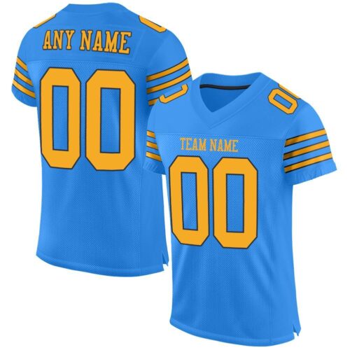 powder_blue_0013 Custom Powder Blue Gold-Navy Mesh Authentic Football Jersey