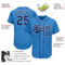Custom Powder Blue Navy-White Authentic Baseball Jersey