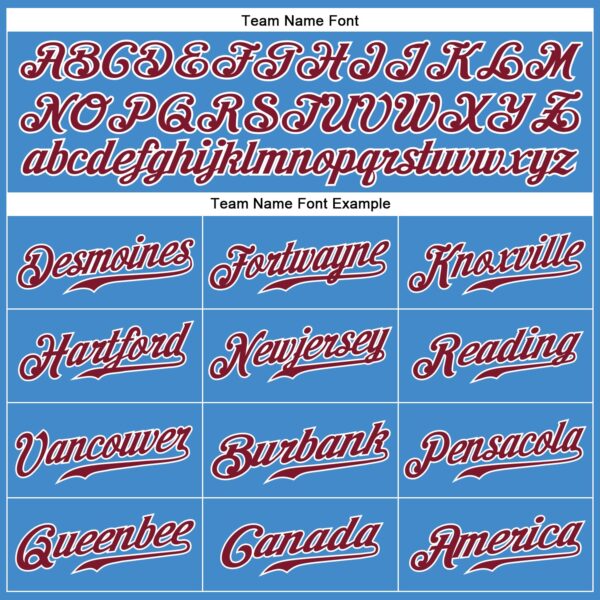 Custom Powder Blue Crimson-White Authentic Baseball Jersey