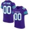 Custom Purple White-Aqua Mesh Authentic Football Jersey