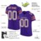 purple_0011-1 Custom Purple Gray-Orange Mesh Authentic Football Jersey