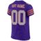 purple_0011-3 Custom Purple Gray-Orange Mesh Authentic Football Jersey