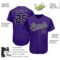 Custom Purple Black-Gray Authentic Baseball Jersey