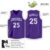 Custom Purple White V-Neck Basketball Jersey