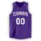 Custom Purple White V-Neck Basketball Jersey