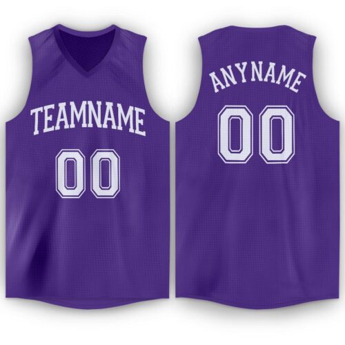 purple_0017 Custom Purple White V-Neck Basketball Jersey