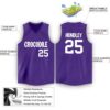 Custom Purple White V-Neck Basketball Jersey