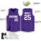 Custom Purple White V-Neck Basketball Jersey