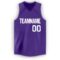 Custom Purple White V-Neck Basketball Jersey