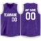 Custom Purple White V-Neck Basketball Jersey