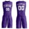 Custom Purple White Round Neck Suit Basketball Jersey