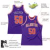 Custom Purple Orange-Gray Authentic Throwback Basketball Jersey