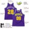 Custom Purple Gold-Kelly Green Authentic Throwback Basketball Jersey