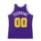 Custom Purple Gold-Kelly Green Authentic Throwback Basketball Jersey